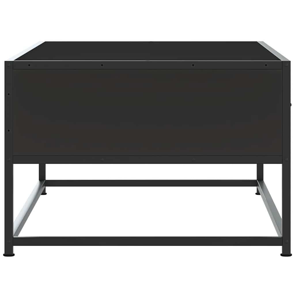 Coffee table, black, 100x50x35 cm, processed wood and metal