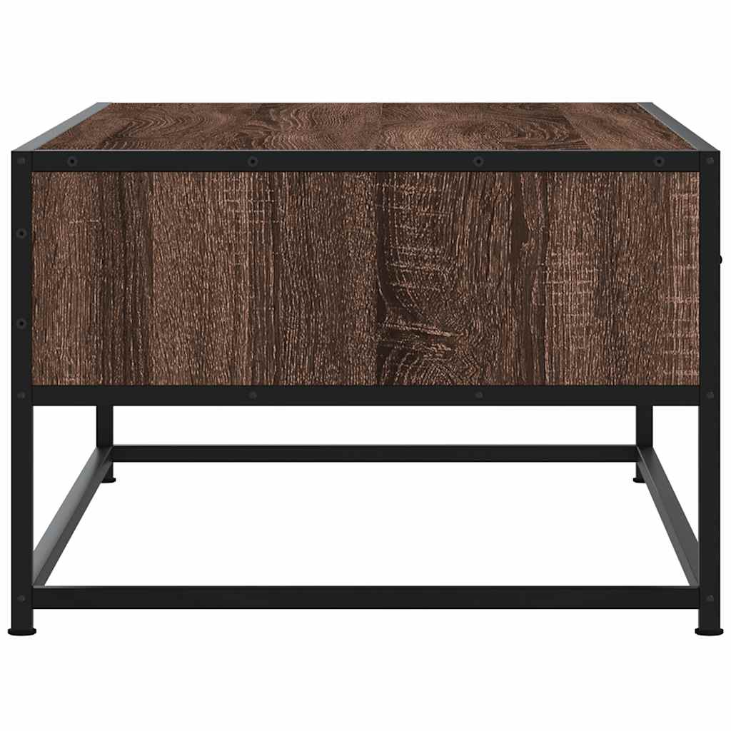 Coffee table, brown oak, 100x50x35 cm, processed wood/metal