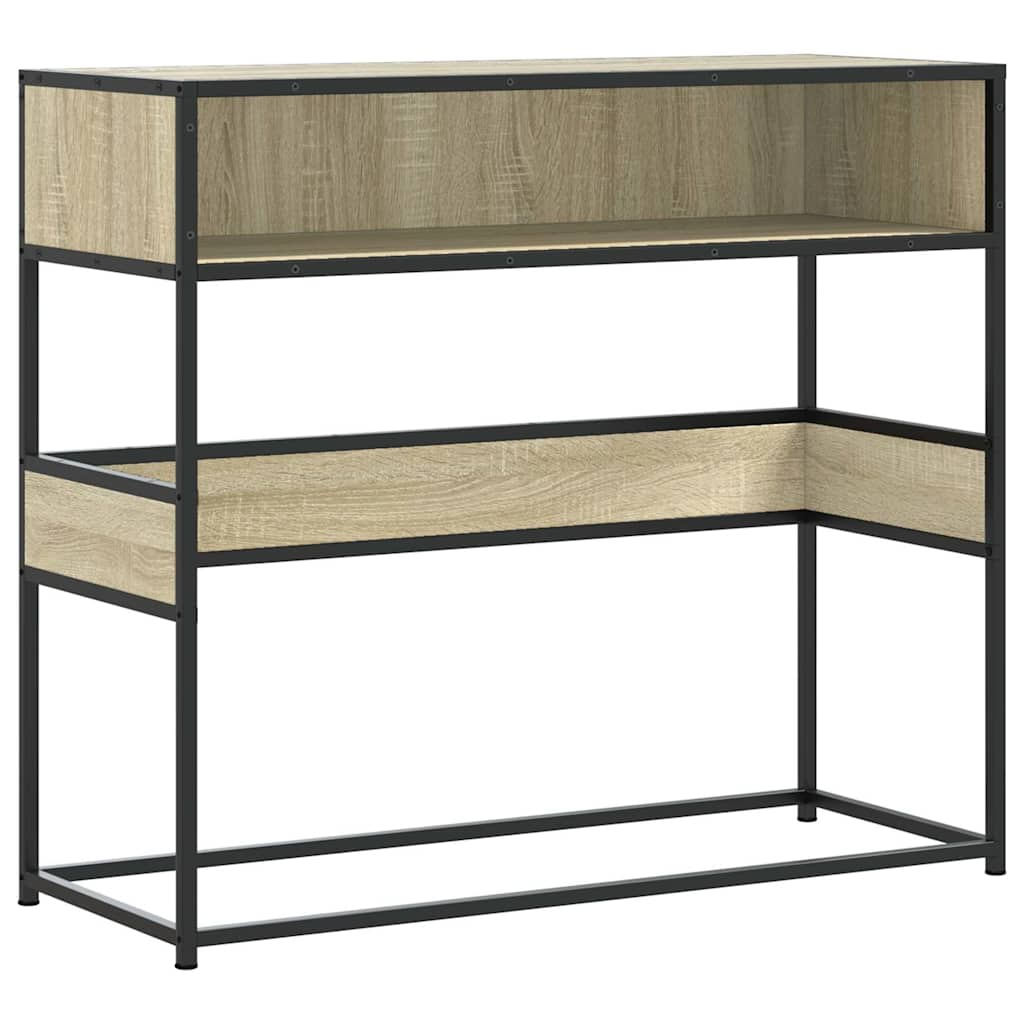 Console table, sonoma oak, 90x35x80 cm, processed wood