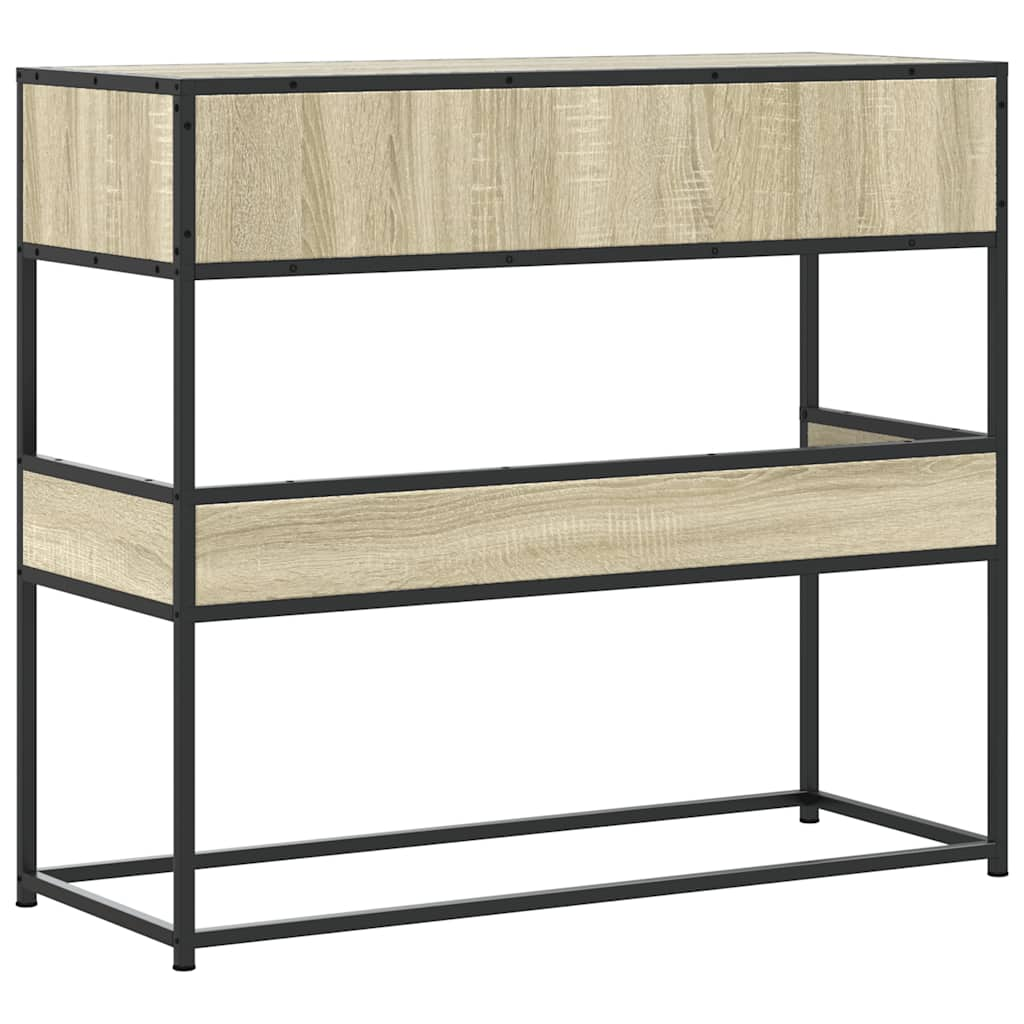 Console table, sonoma oak, 90x35x80 cm, processed wood