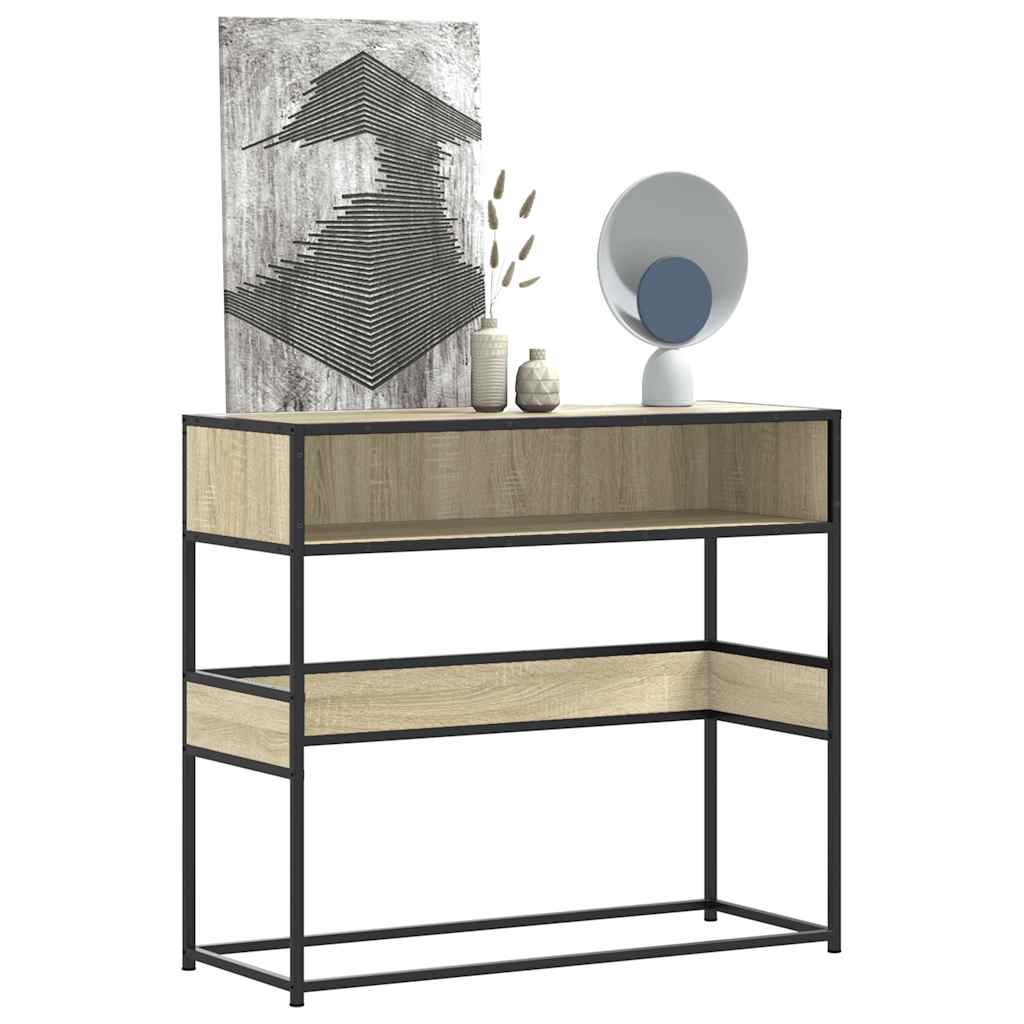 Console table, sonoma oak, 90x35x80 cm, processed wood