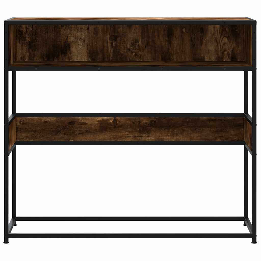 Console table, smoked oak, 90x35x80 cm, processed wood