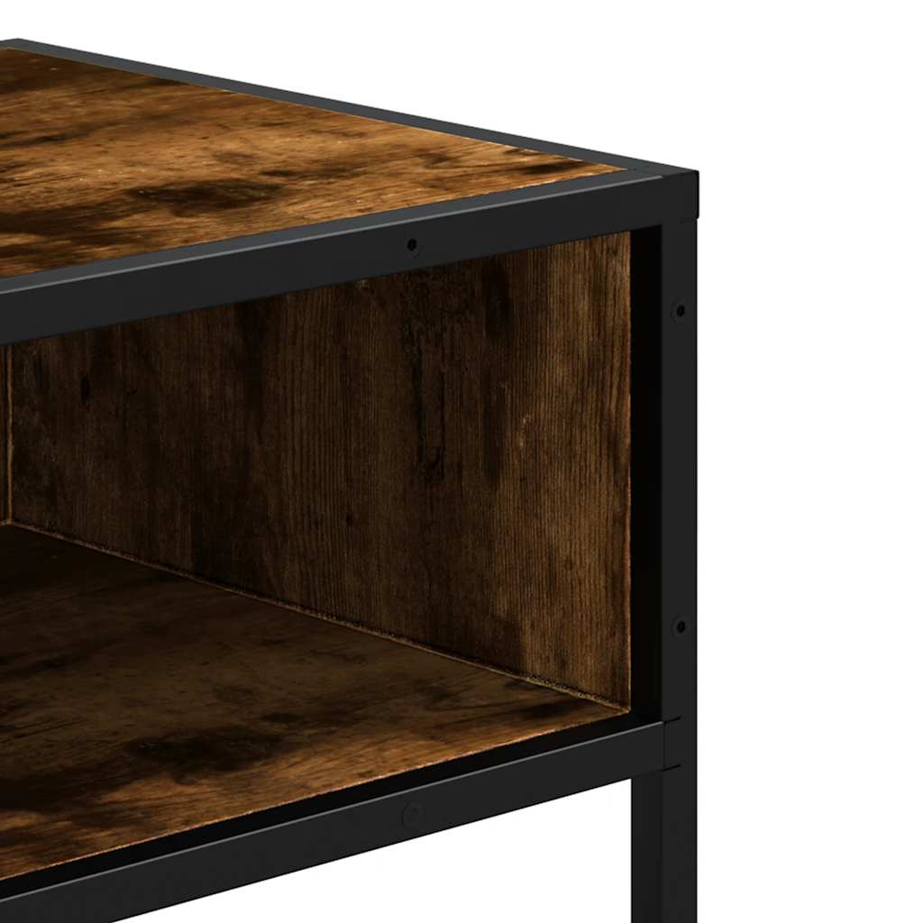 Console table, smoked oak, 90x35x80 cm, processed wood