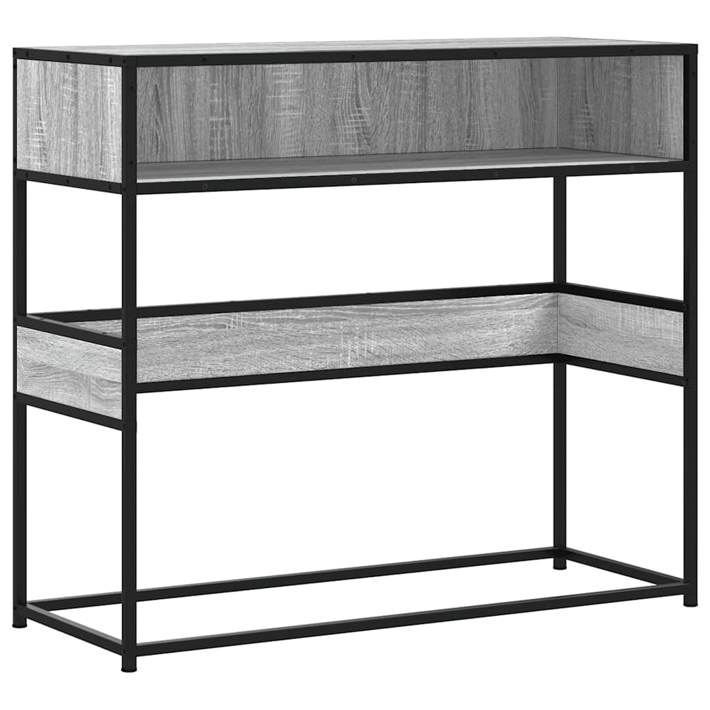 Console table, sonoma grey, 90x35x80 cm, processed wood