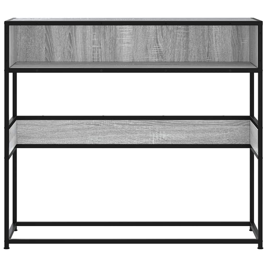 Console table, sonoma grey, 90x35x80 cm, processed wood