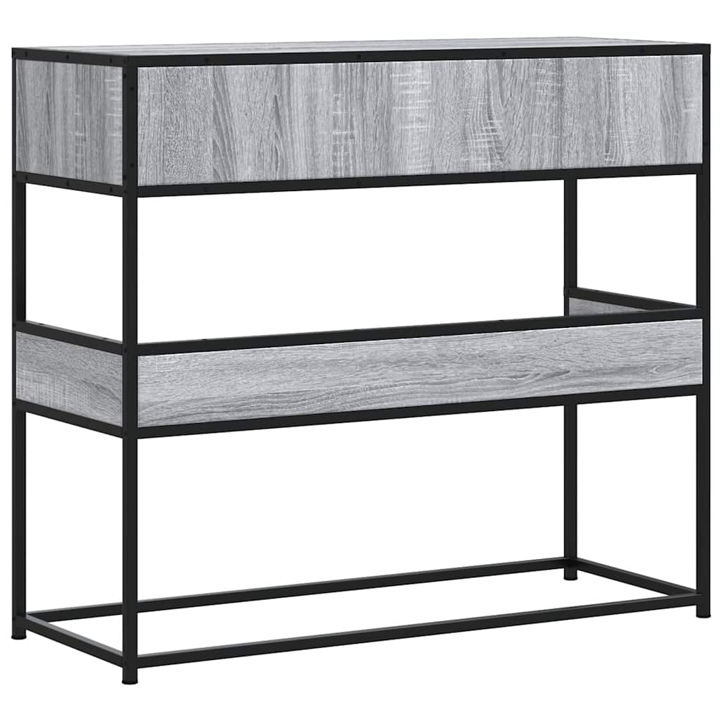 Console table, sonoma grey, 90x35x80 cm, processed wood