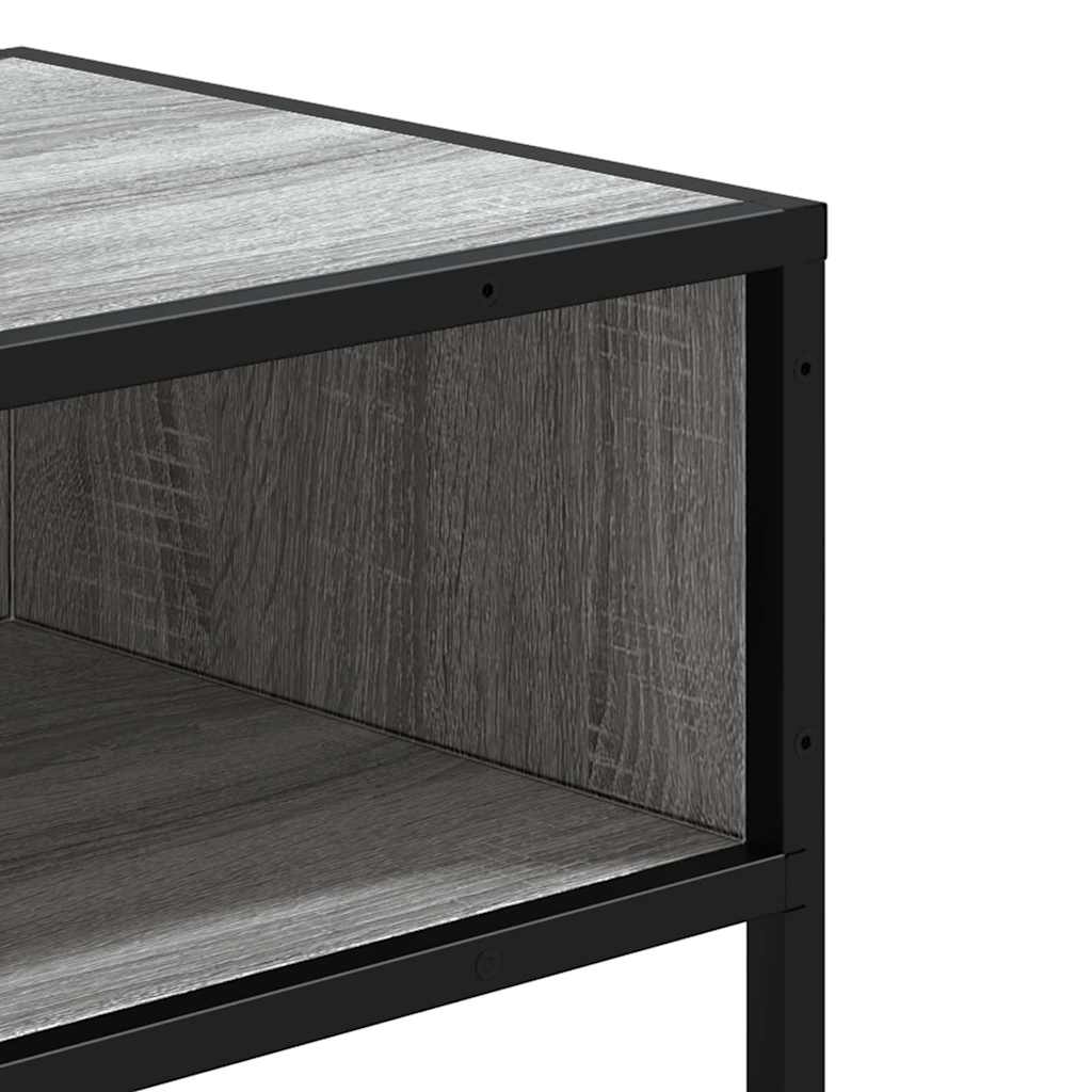 Console table, sonoma grey, 90x35x80 cm, processed wood