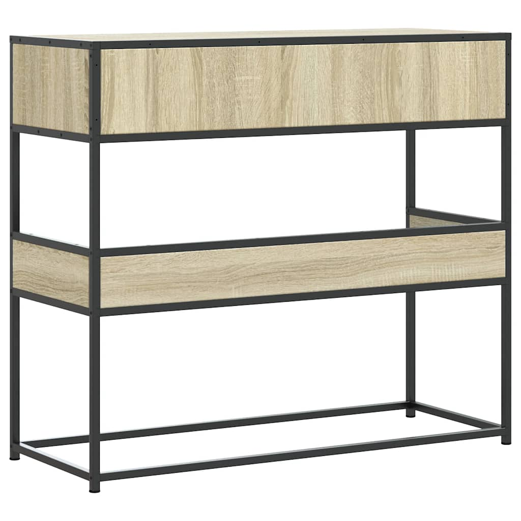 Console table, sonoma oak, 90x35x80 cm, processed wood