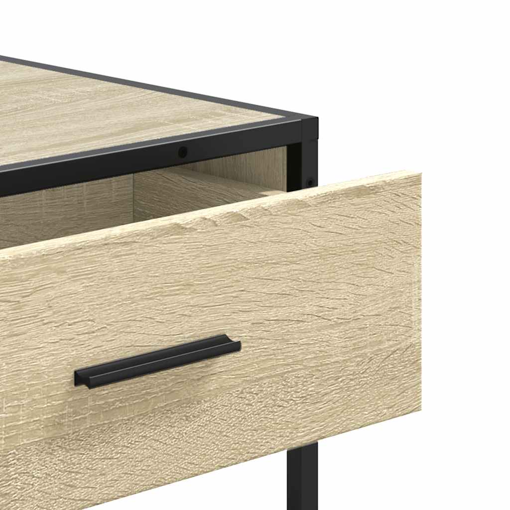 Console table, sonoma oak, 90x35x80 cm, processed wood