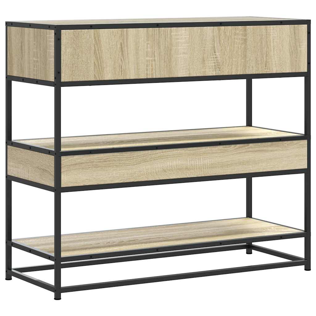 Console table, sonoma oak, 90x35x80 cm, processed wood