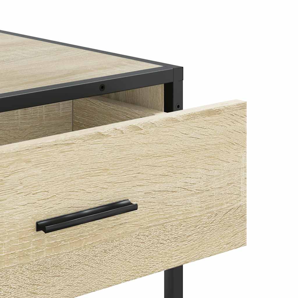 Console table, sonoma oak, 90x35x80 cm, processed wood