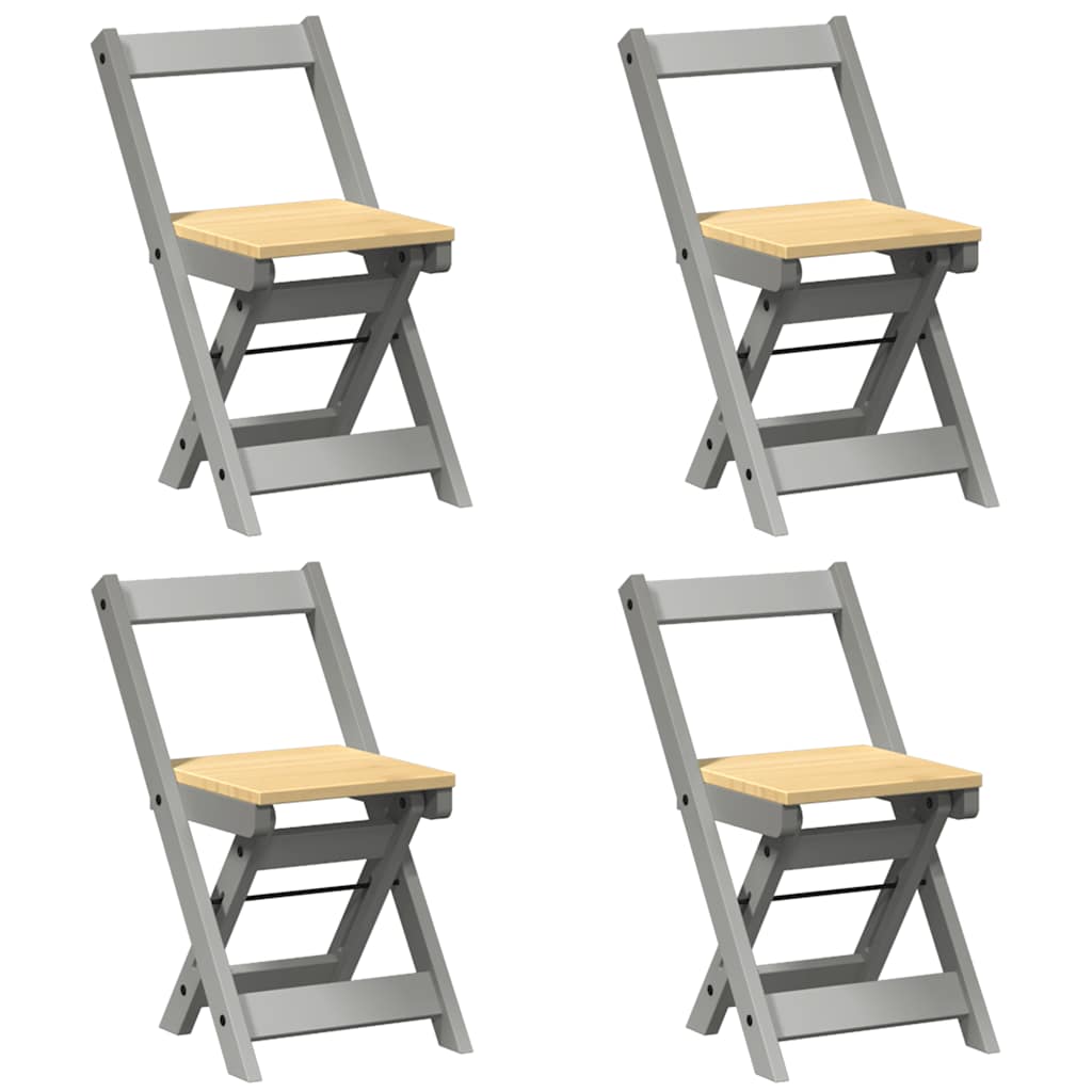 Corona butterfly furniture set, foldable 5 pieces, gray pine wood