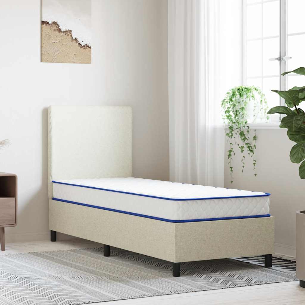 Memory foam mattress, white, 80x200x17 cm