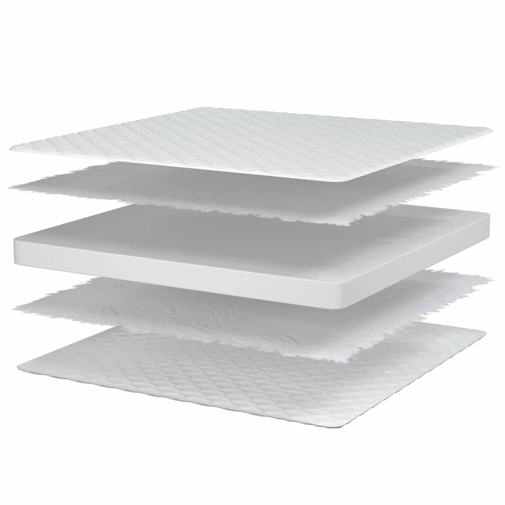 Memory foam mattress, white, 200x200x17 cm