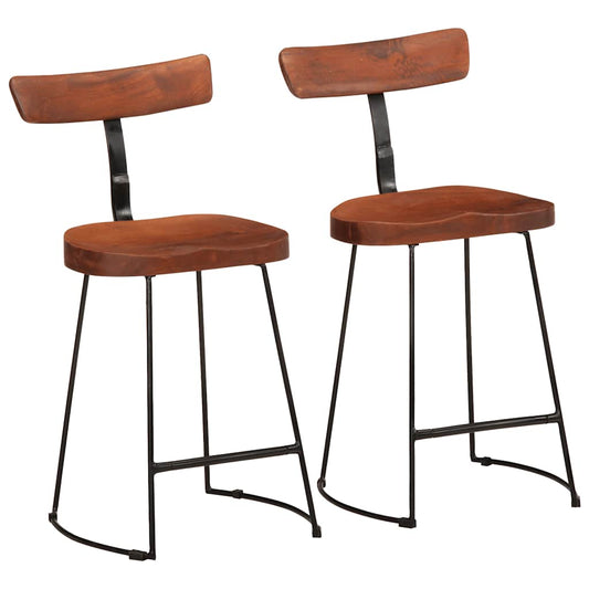 Bar stools 2 pcs 49x43x79 cm solid mango wood