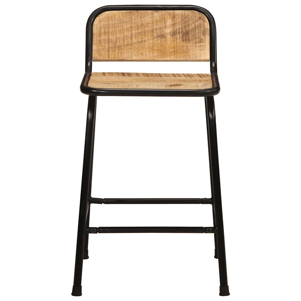 Bar stools 2 pcs 46x35.5x70 cm Solid raw mango wood