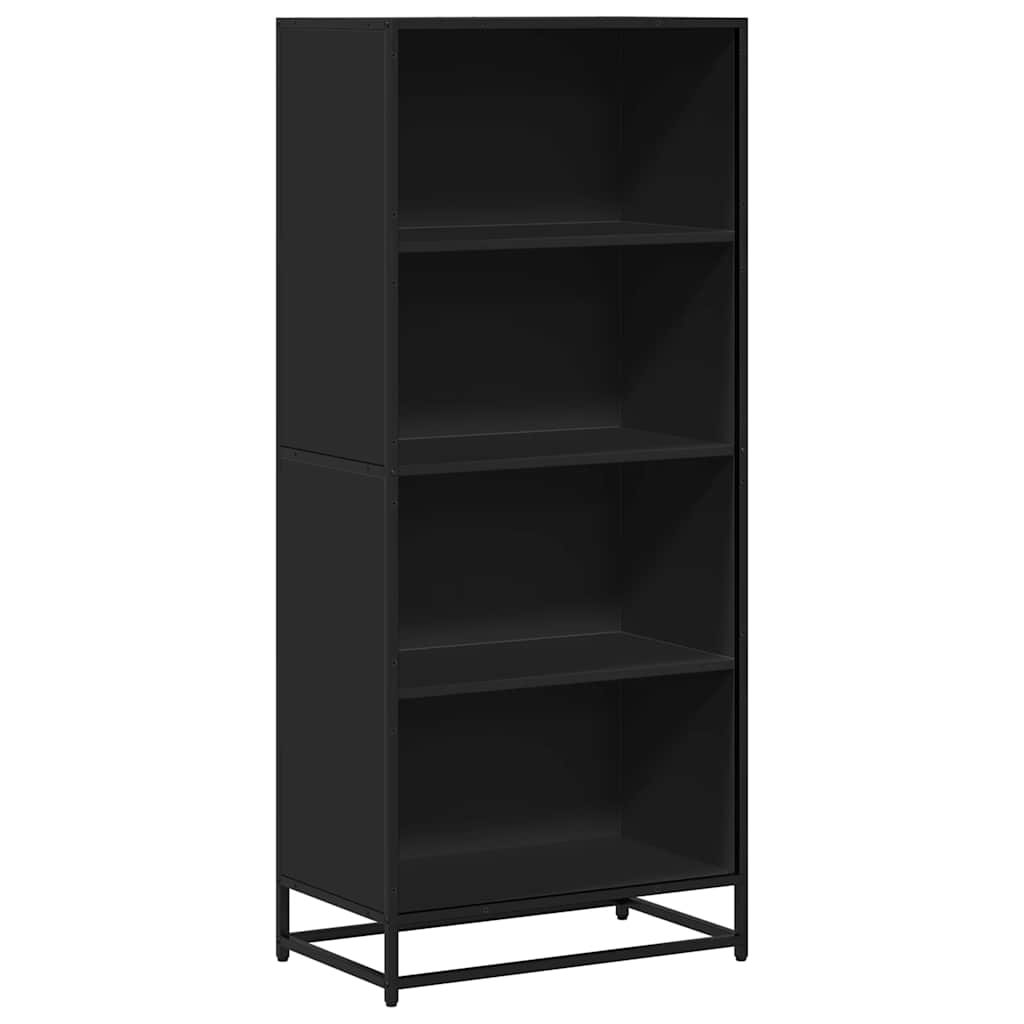 Bookcase, black, 60x35x139 cm, processed wood