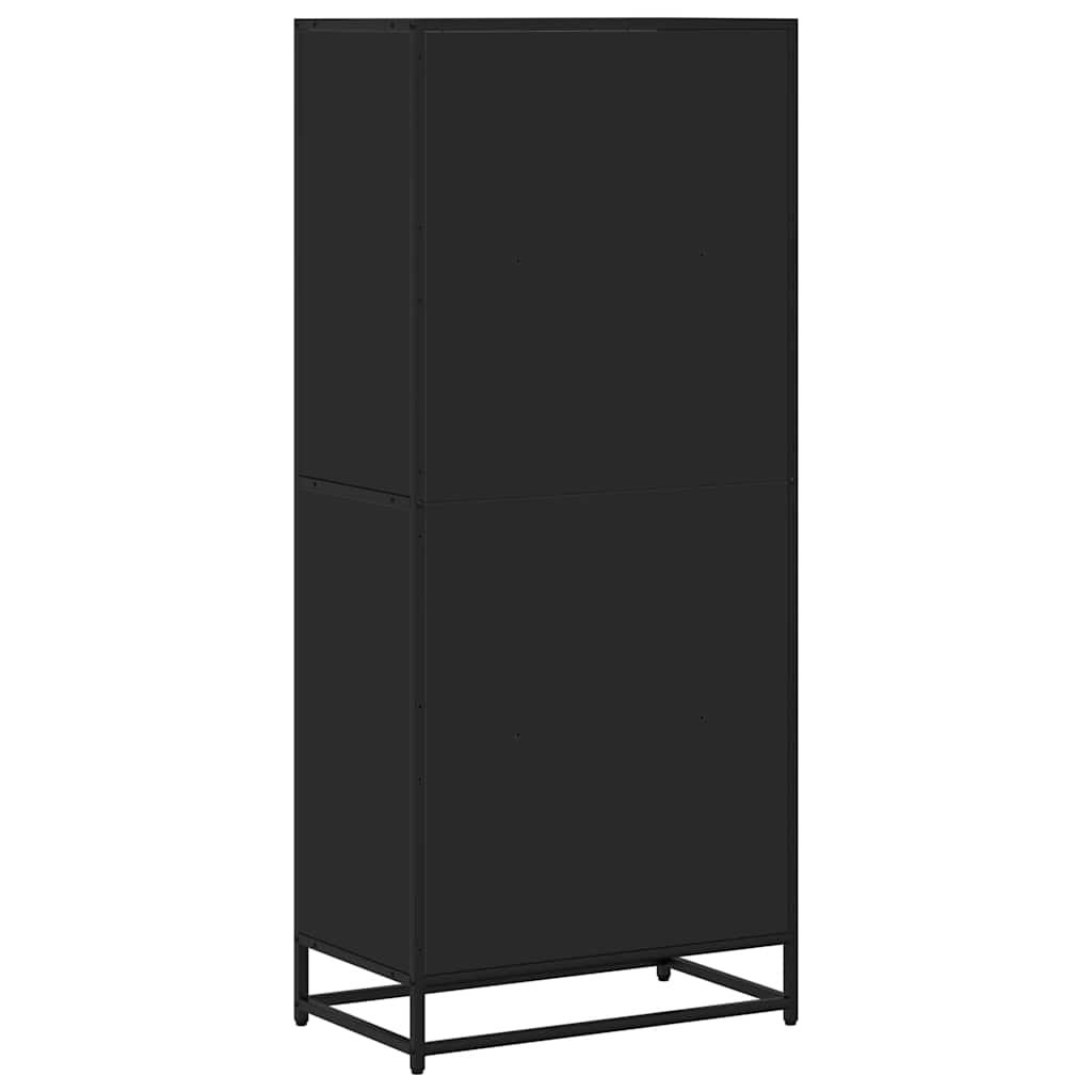 Bookcase, black, 60x35x139 cm, processed wood