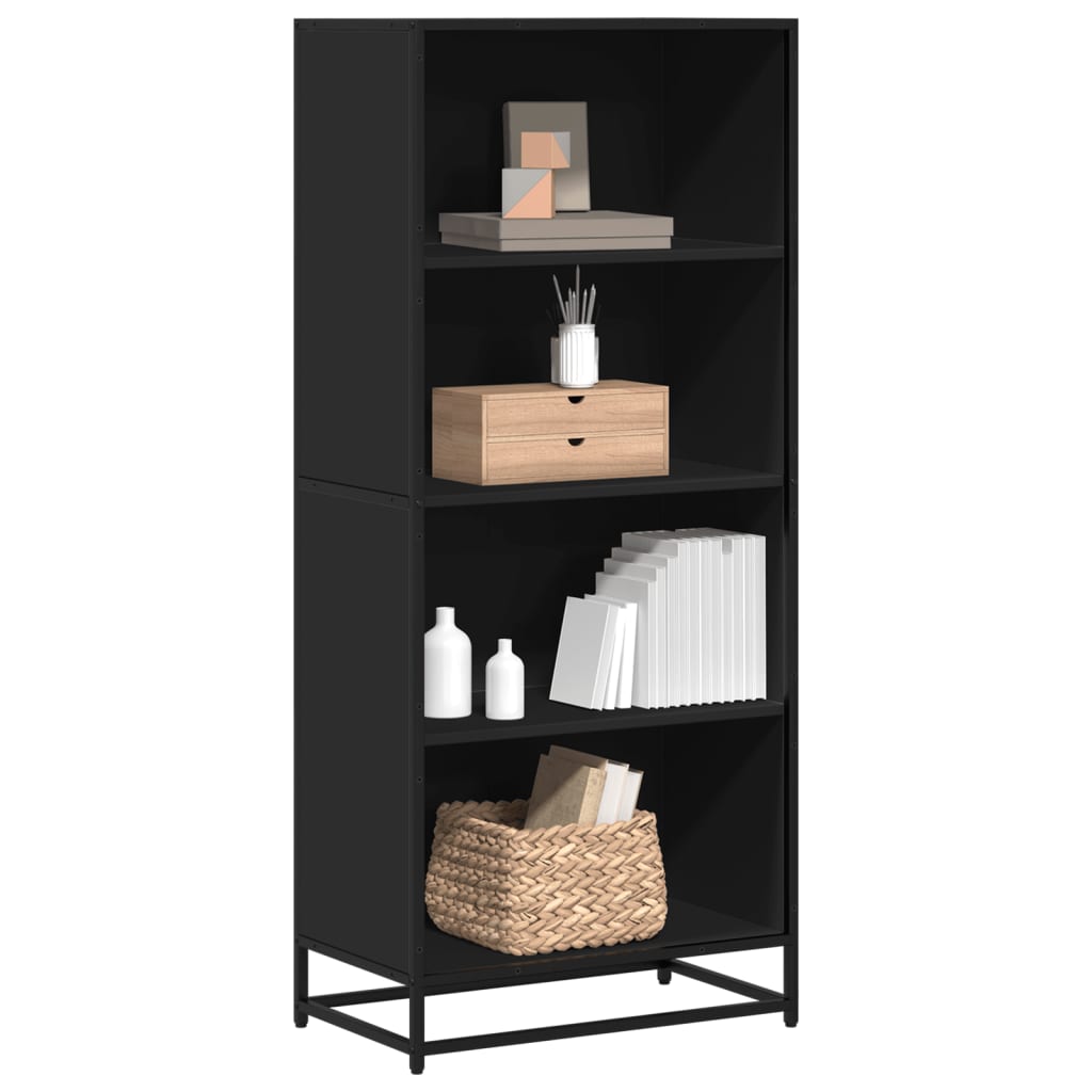 Bookcase, black, 60x35x139 cm, processed wood