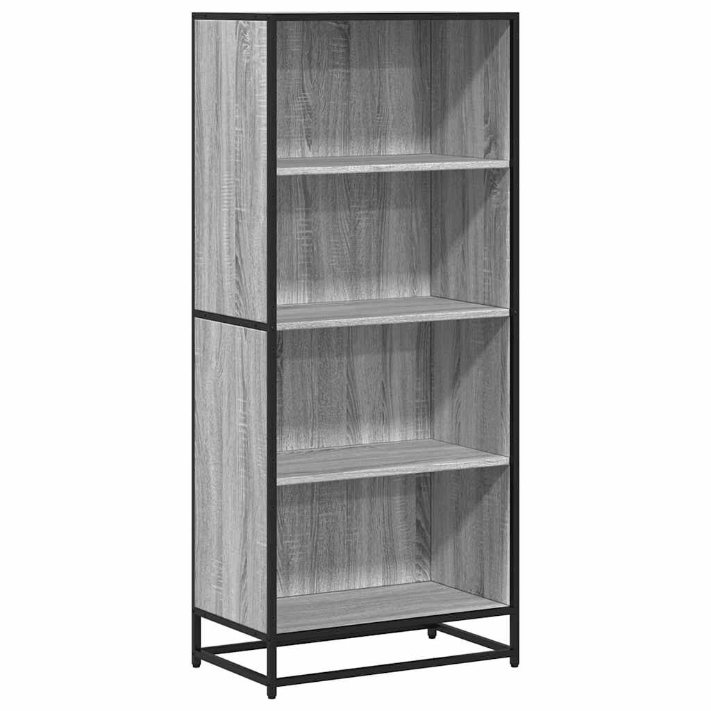 Bibliotecă, gri sonoma, 60x35x139 cm, lemn prelucrat