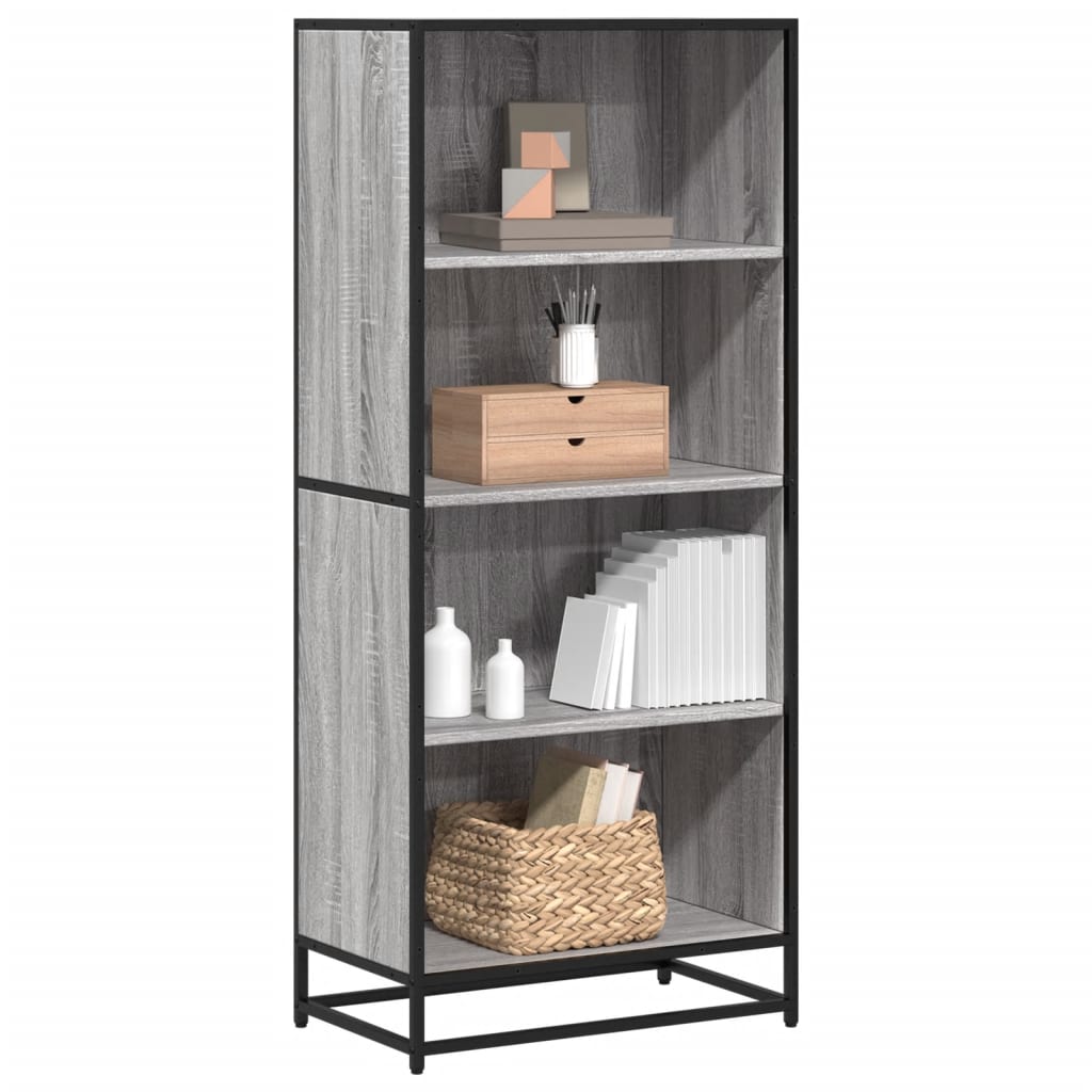 Bookcase, sonoma grey, 60x35x139 cm, engineered wood