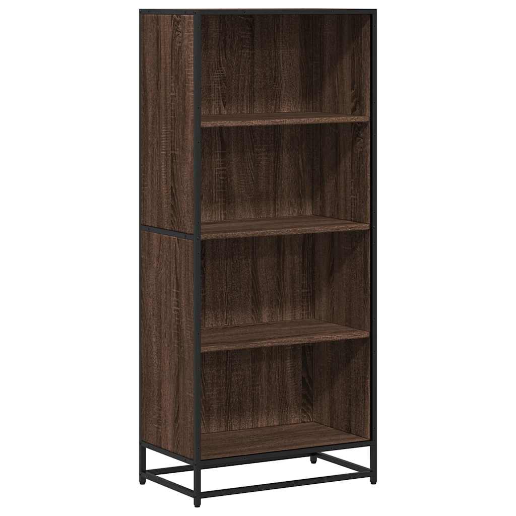 Bookcase, brown oak, 60x35x139 cm, processed wood