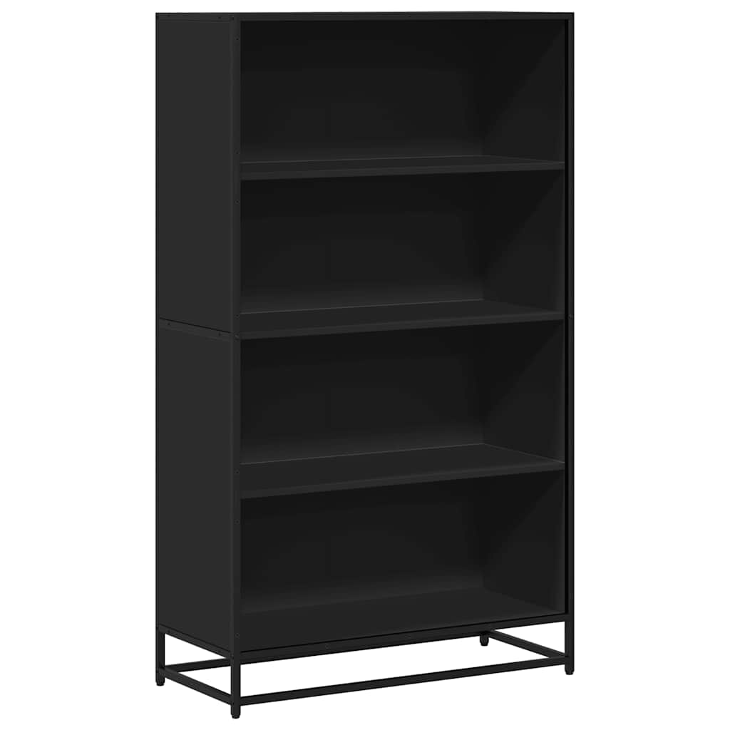 Bookcase, black, 80.5x35x139 cm, processed wood