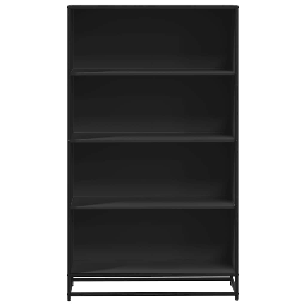 Bookcase, black, 80.5x35x139 cm, processed wood