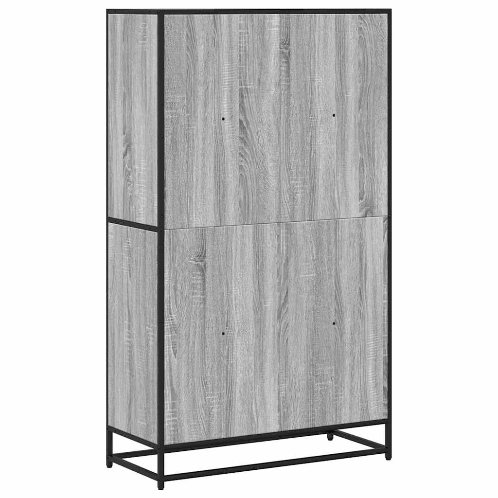 Bookcase, sonoma grey, 80.5x35x139 cm, engineered wood