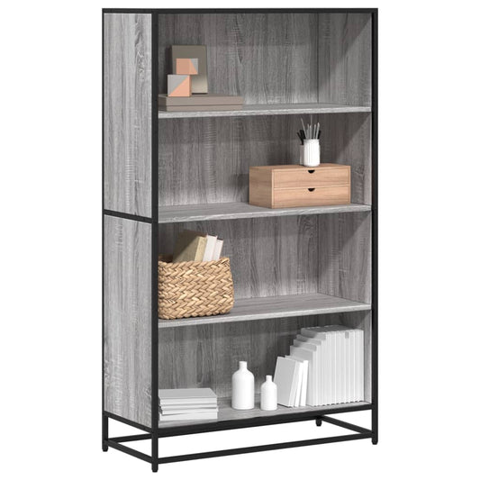 Bookcase, sonoma grey, 80.5x35x139 cm, engineered wood