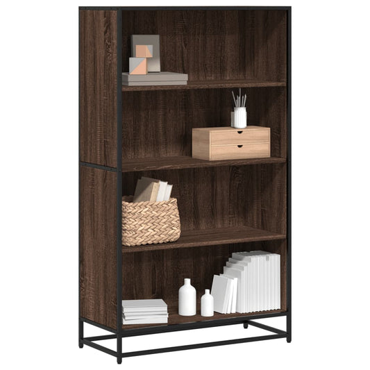 Bookcase, brown oak, 80.5x35x139 cm, processed wood