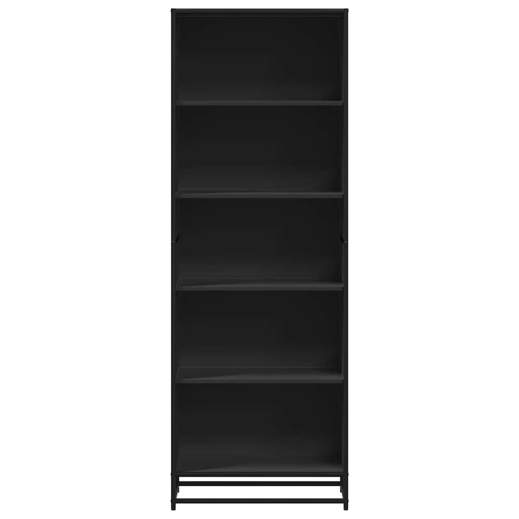 Bibliotecă, negru, 60x35x170,5 cm, lemn prelucrat