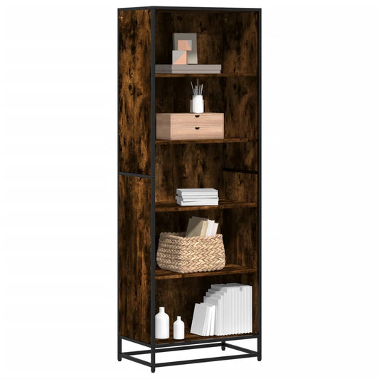 Bookcase, smoky oak, 60x35x170.5 cm, processed wood