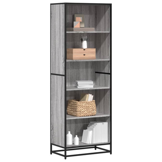 Bookcase, sonoma grey, 60x35x170.5 cm, engineered wood