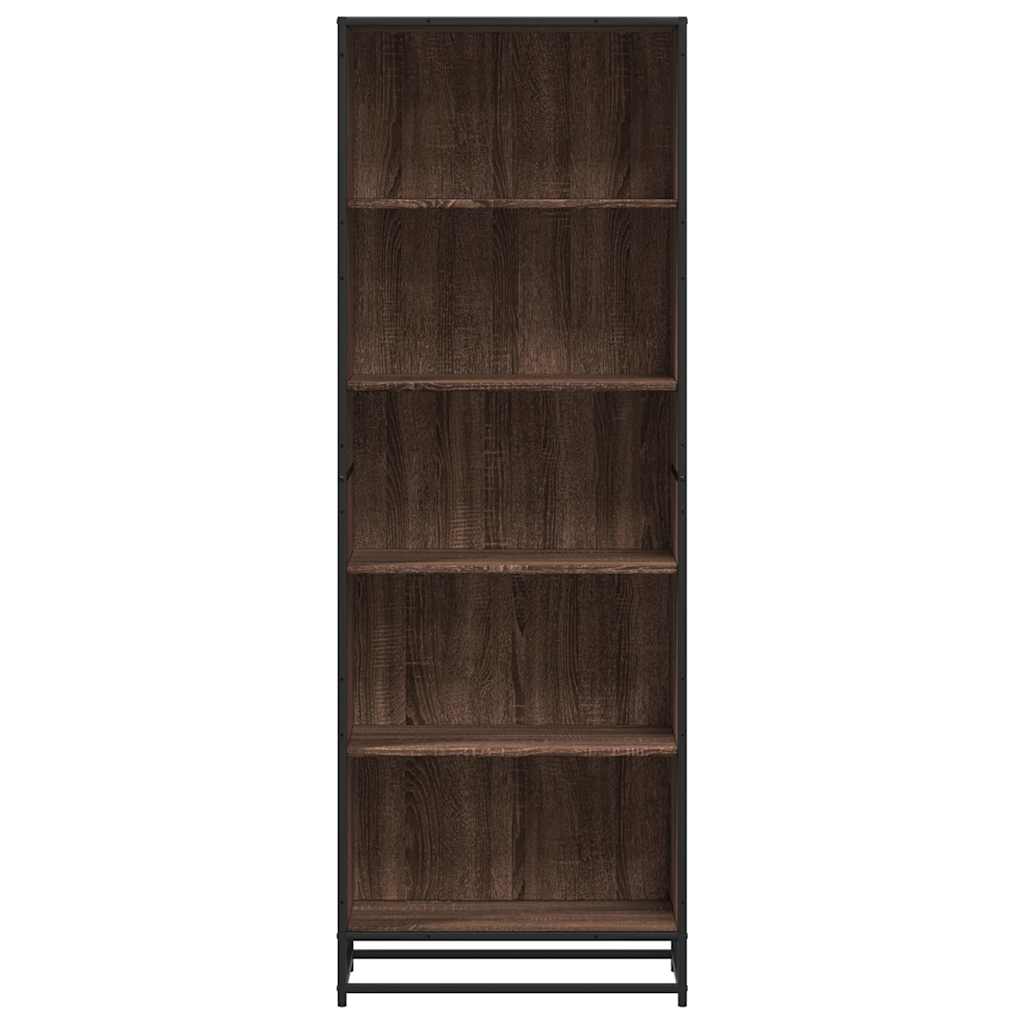 Bookcase, brown oak, 60x35x170.5 cm, processed wood