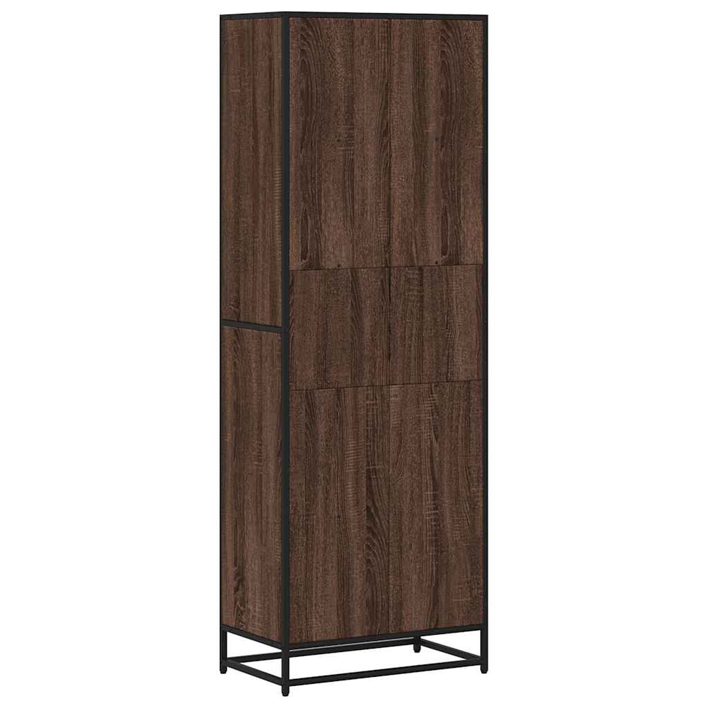 Bookcase, brown oak, 60x35x170.5 cm, processed wood