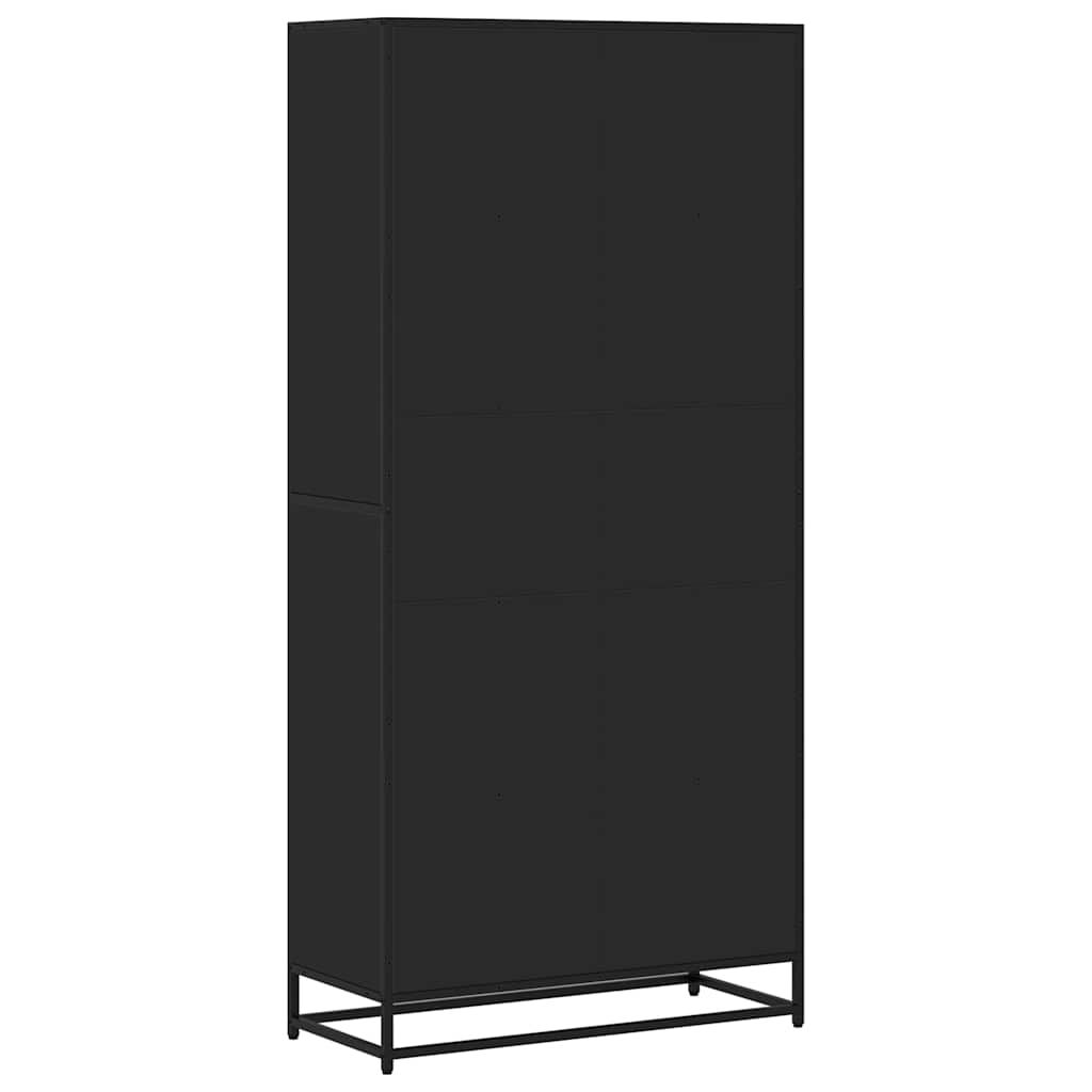 Bookcase, black, 80.5x35x170.5 cm, processed wood