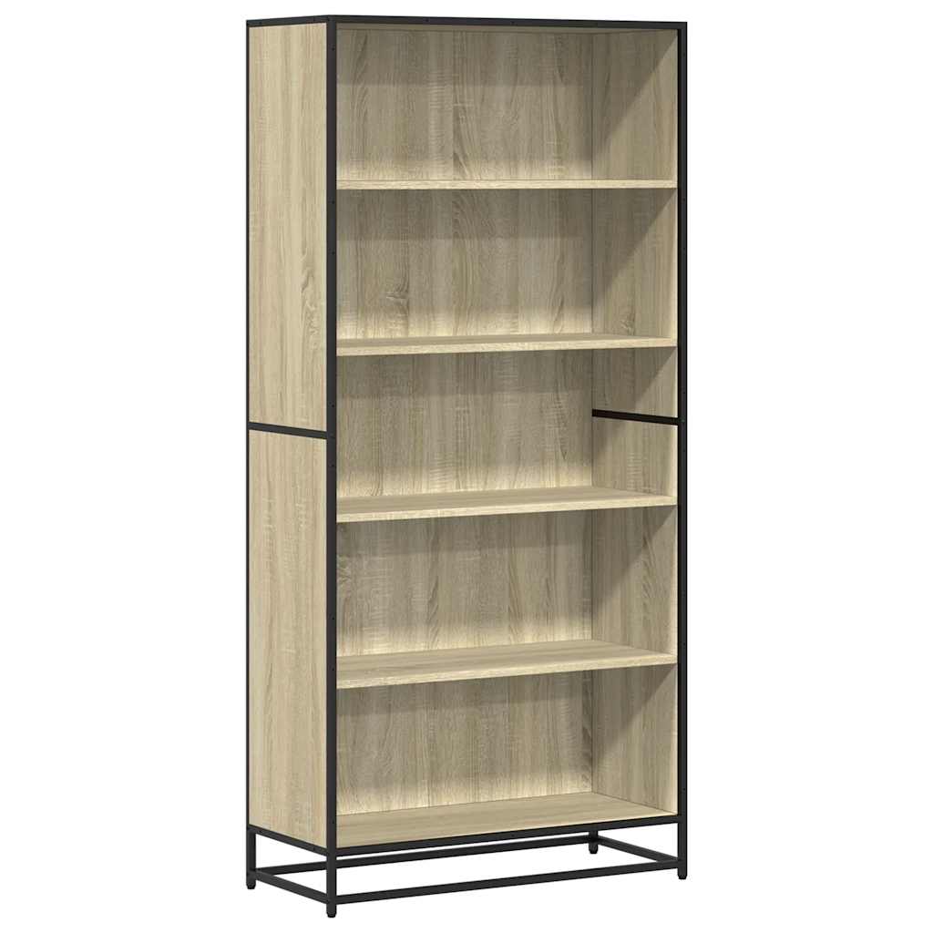 Bookcase, sonoma oak, 80.5x35x170.5 cm, processed wood