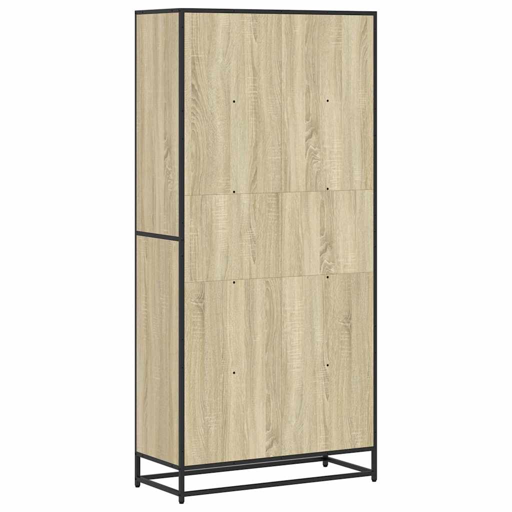 Bookcase, sonoma oak, 80.5x35x170.5 cm, processed wood