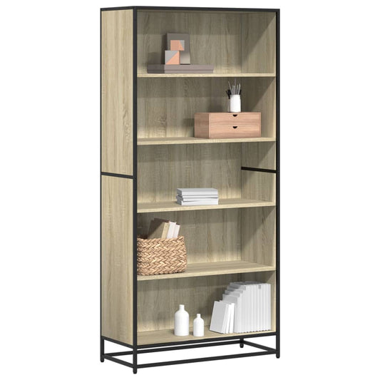 Bookcase, sonoma oak, 80.5x35x170.5 cm, processed wood