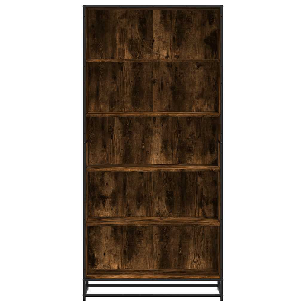 Bookcase, smoked oak, 80.5x35x170.5 cm, processed wood