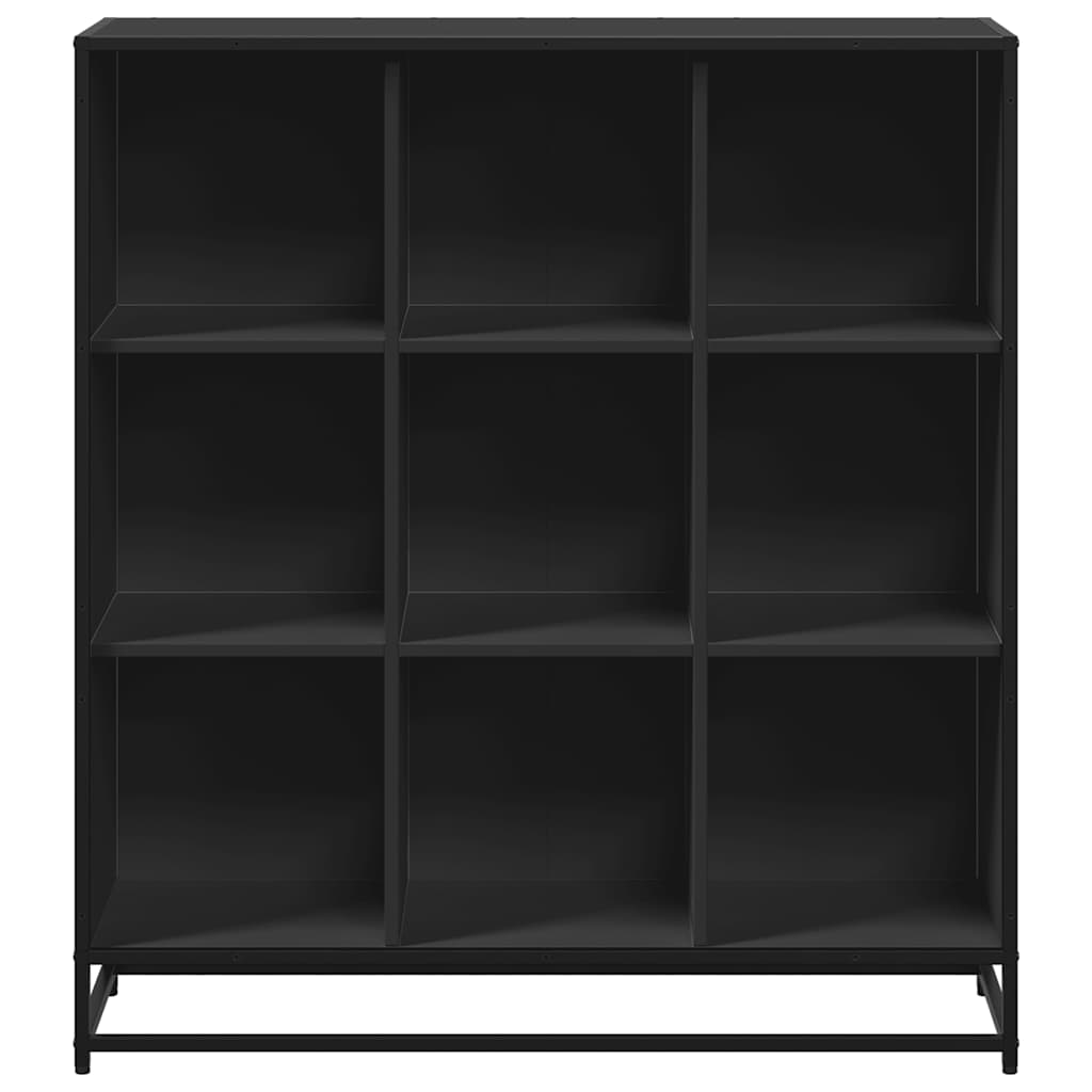 Bookcase, black, 97.5x33x107.5 cm, processed wood and metal