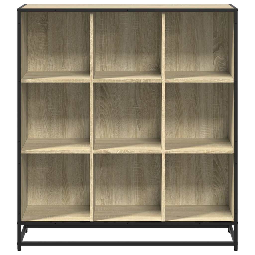 Sonoma oak bookcase 97.5x33x107.5 cm, processed wood/metal