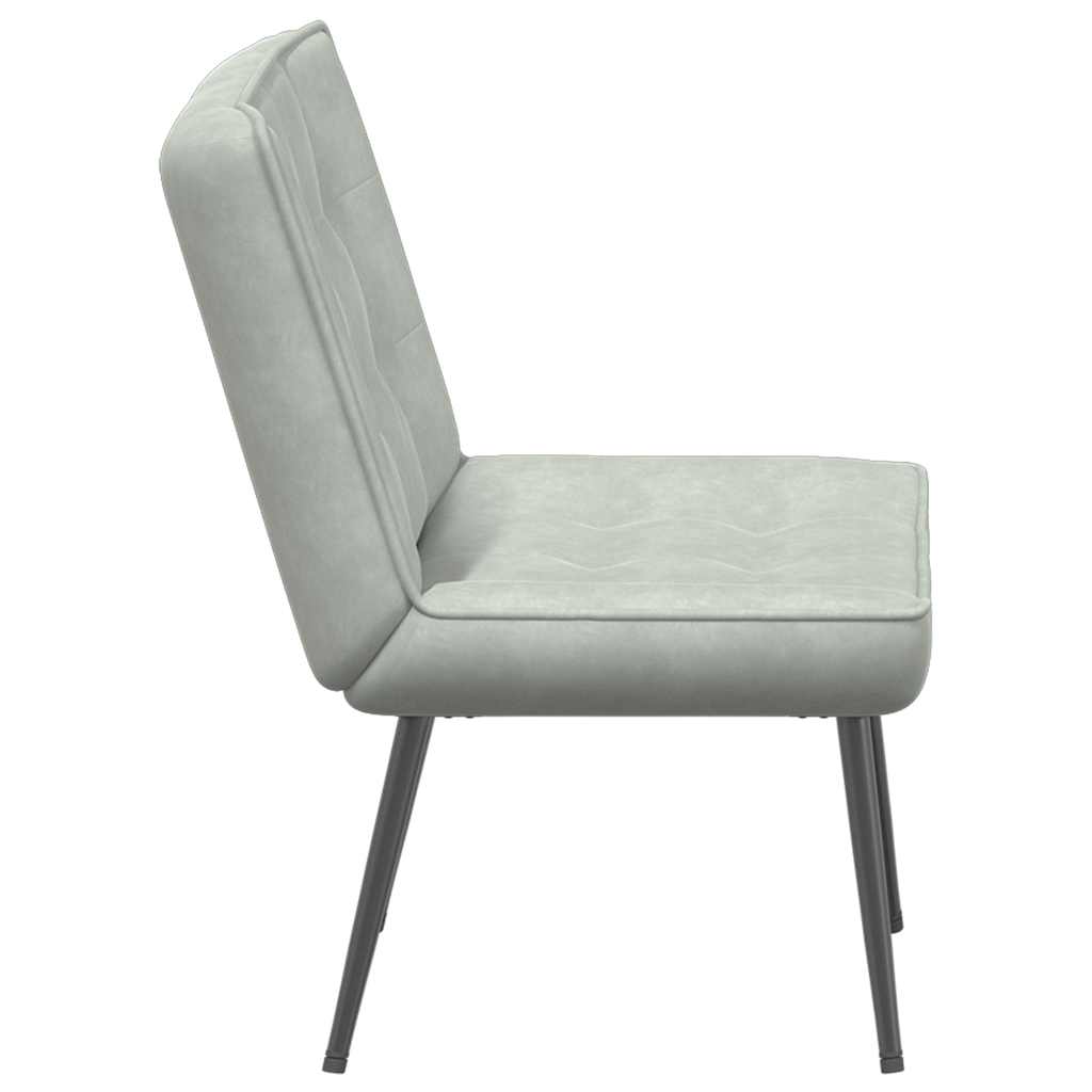 Light gray lounge chair 64x74x84 cm velvet