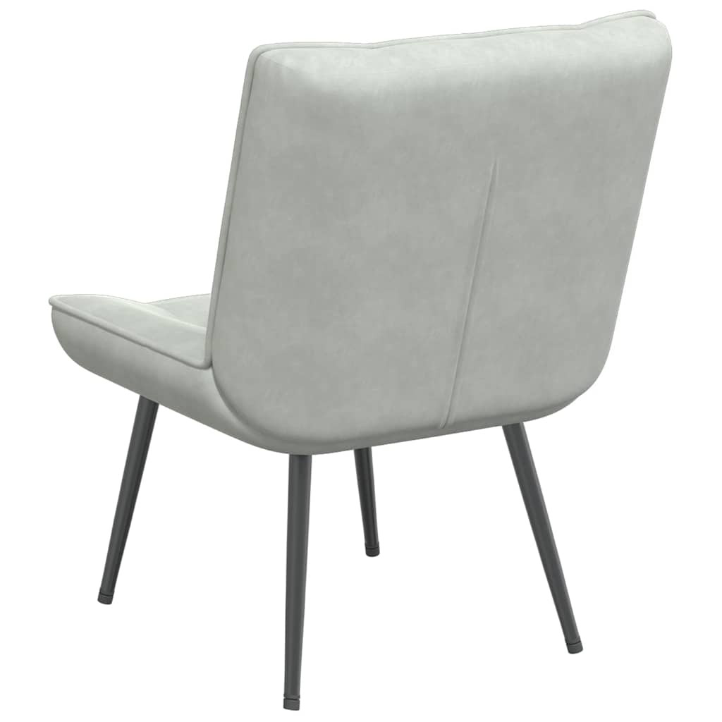 Light gray lounge chair 64x74x84 cm velvet