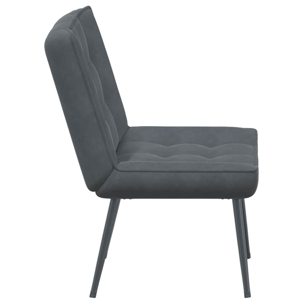 Dark gray lounge chair 64x74x84 cm velvet