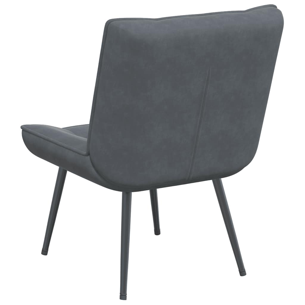 Dark gray lounge chair 64x74x84 cm velvet