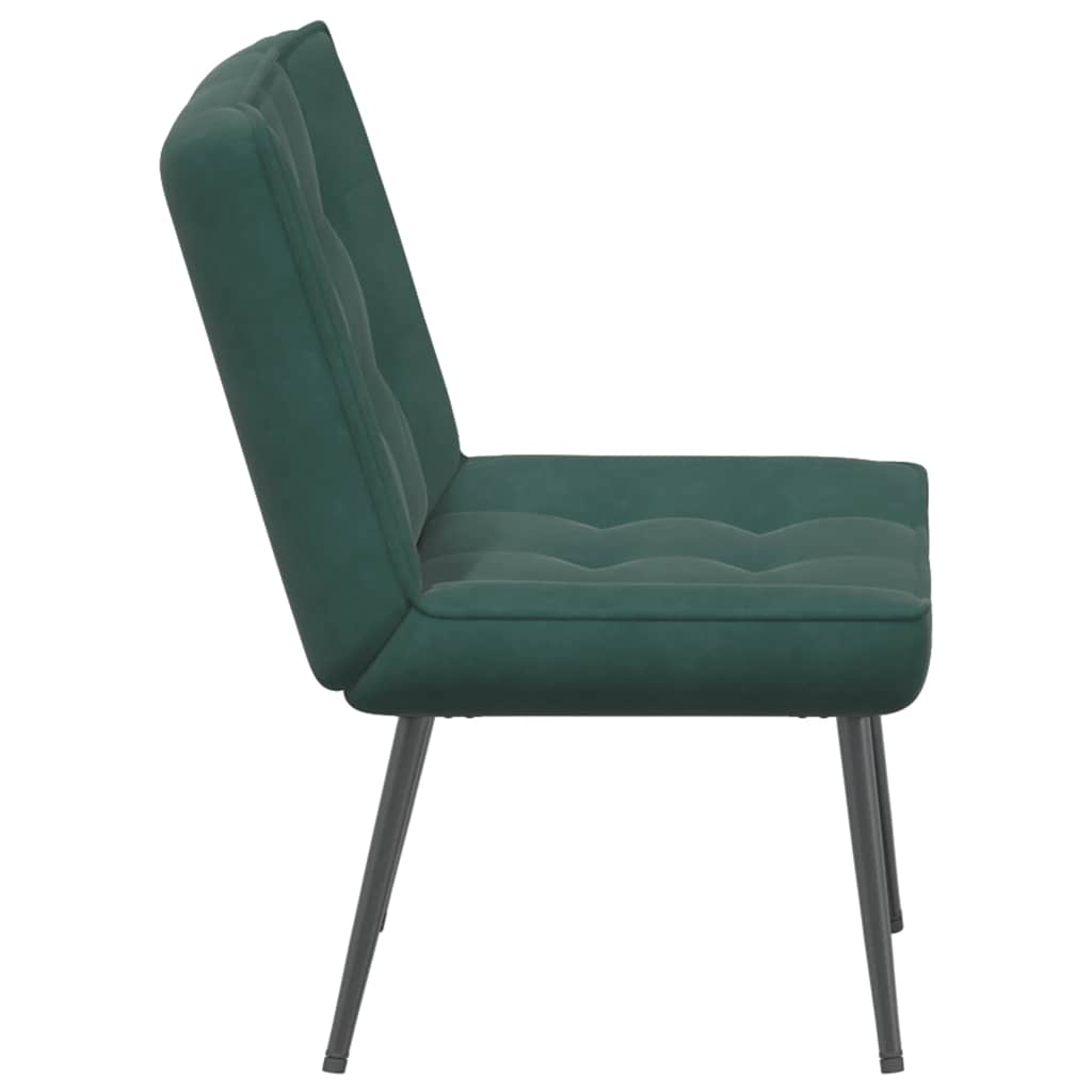 Relaxing chair Dark green 64x74x84 cm velvet