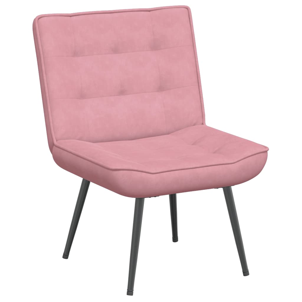 Pink lounge chair 64x74x84 cm velvet