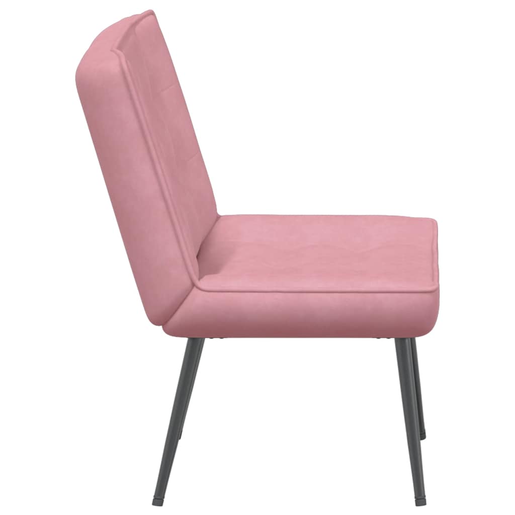 Pink lounge chair 64x74x84 cm velvet